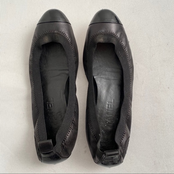 Chanel black classic elastic ballet flats 7 - Picture 8 of 15